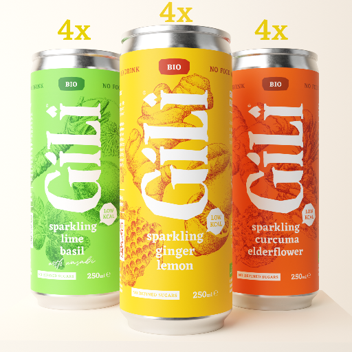 ​​​​​​GILI SPARKLING LEMONADE CANS (4x3) 250ml - Mixed Pack