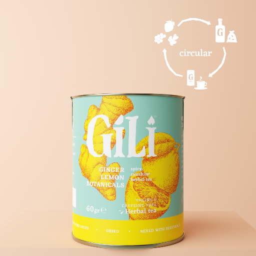 [GGT60] ​​​​​GILI GINGER-LEMON HERBAL TEA 60G (ORGANIC & ECO-FRIENDLY)